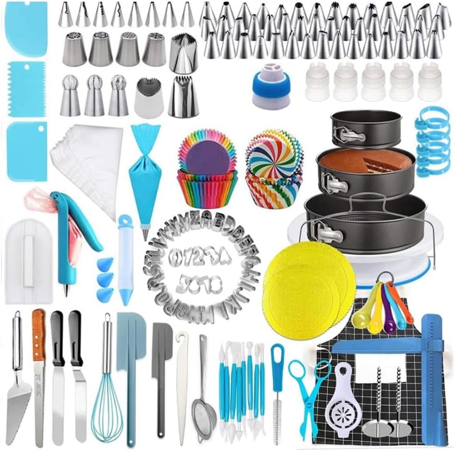 458-piece Cake Turntable Set DIY Flower Mounting Table Baking Tool Buckle Baking Plate Apron