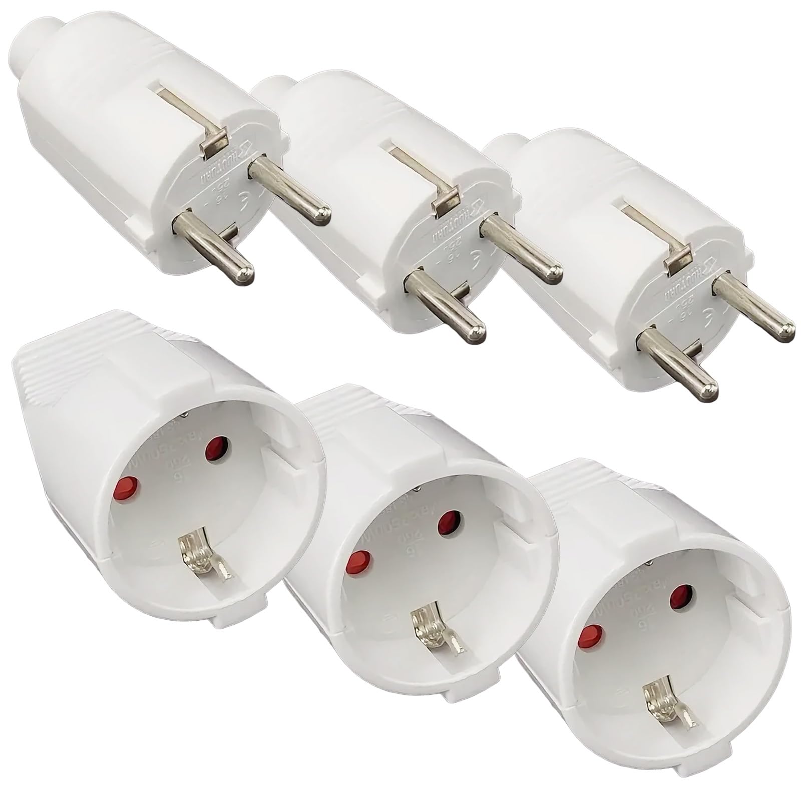 Lot De 6 Fiches Schuko 16 A Fiche Schuko 250 V Fiche Schuko En Lot De 6 Fiches Schuko 16 A Fiche Schuko 250 V Fiche Schuko En