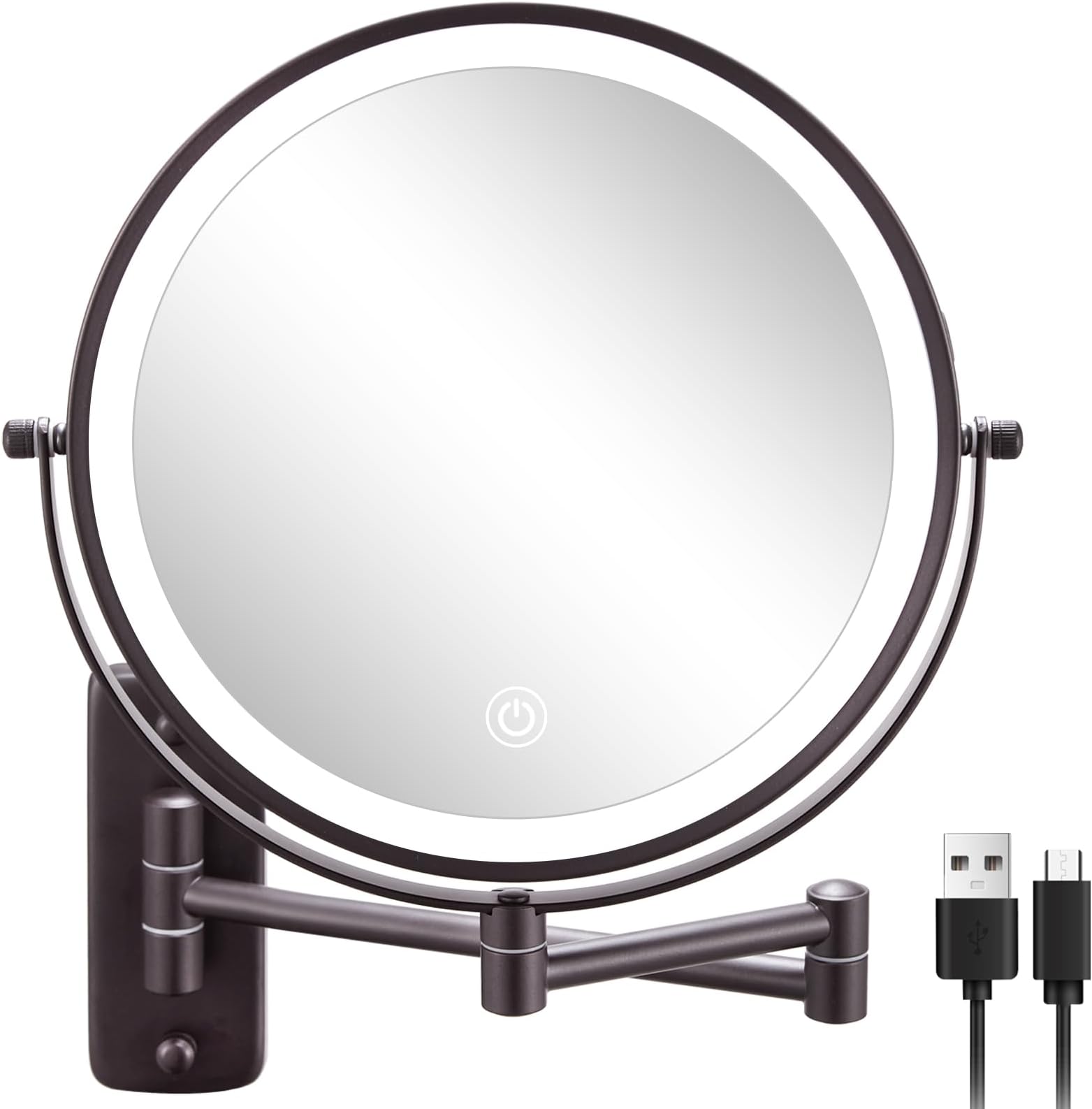 Amazon.com : DOWRY Wall Mounted Magnifying Makeup Mirror with 10x ...