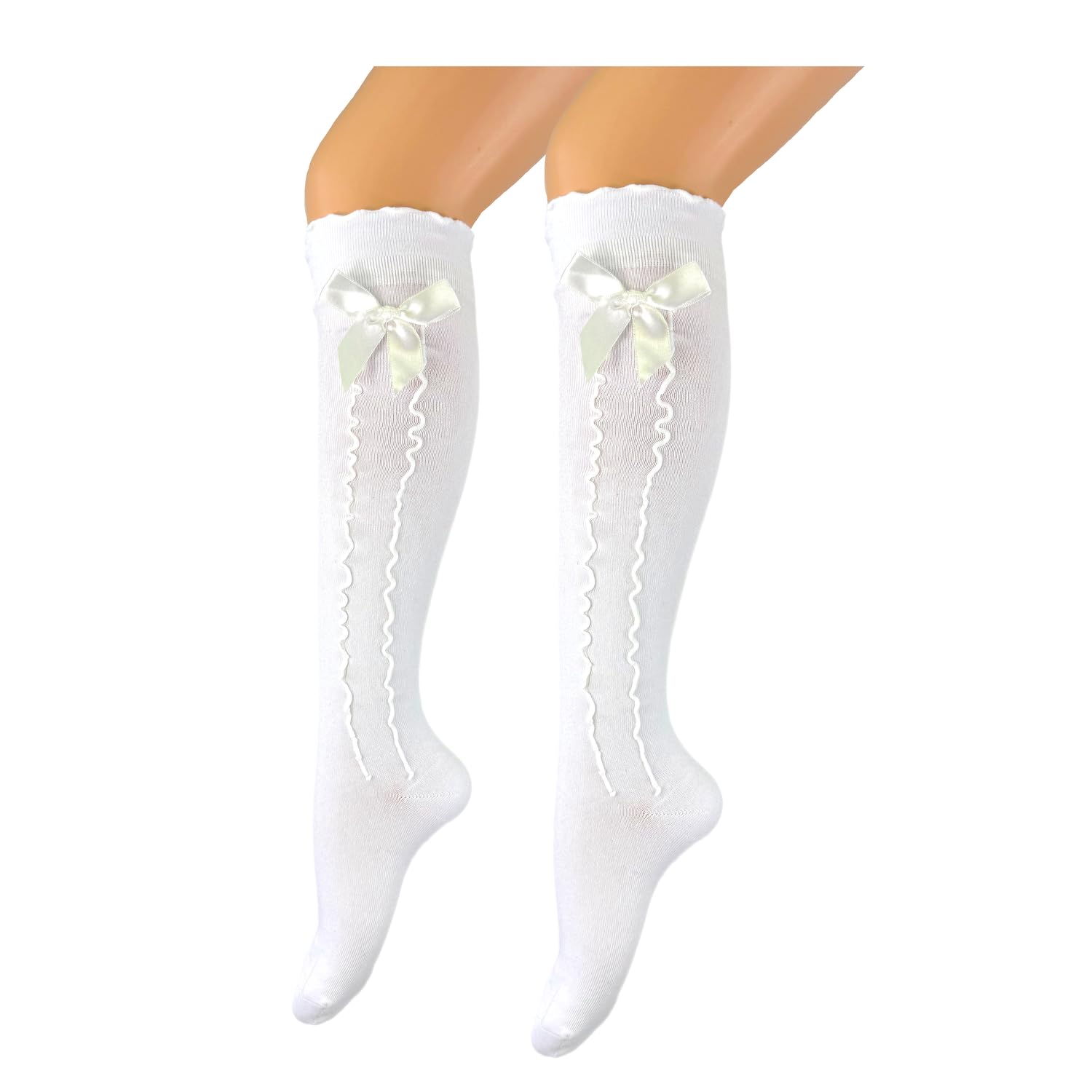 3 Paia Di Calze Sopra Al Ginocchio, Da Donna, Rosso, Bianco, Nero - Foto 3