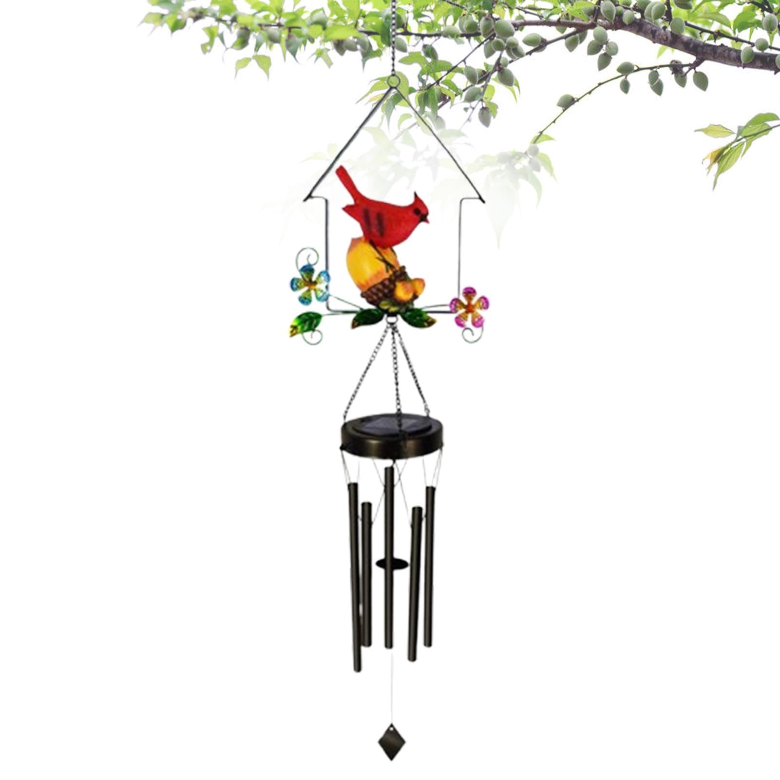 Carillones De Viento Con Energía Solar Linterna Con Diseño De Pájaro
