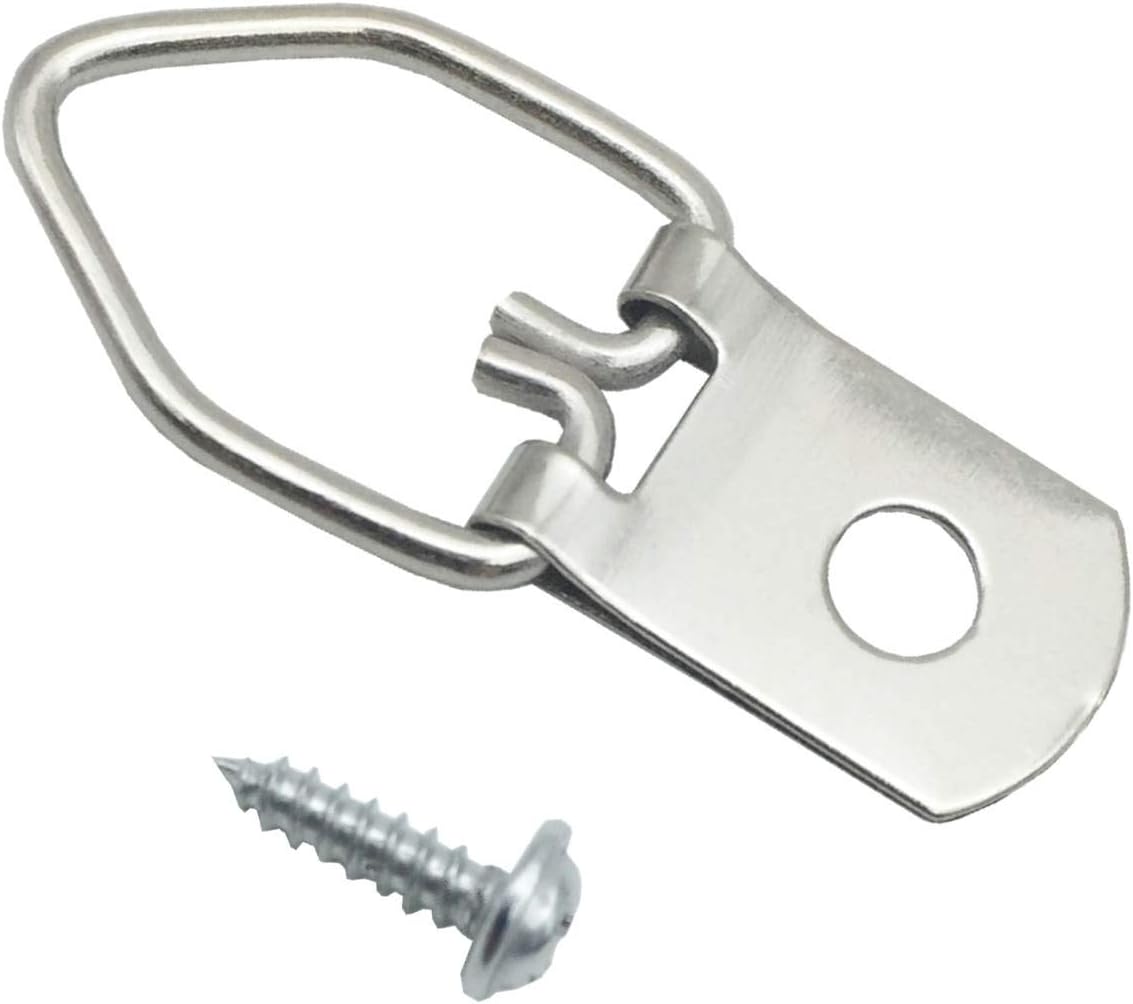 100 Pack Small D-Ring Picture Hangers