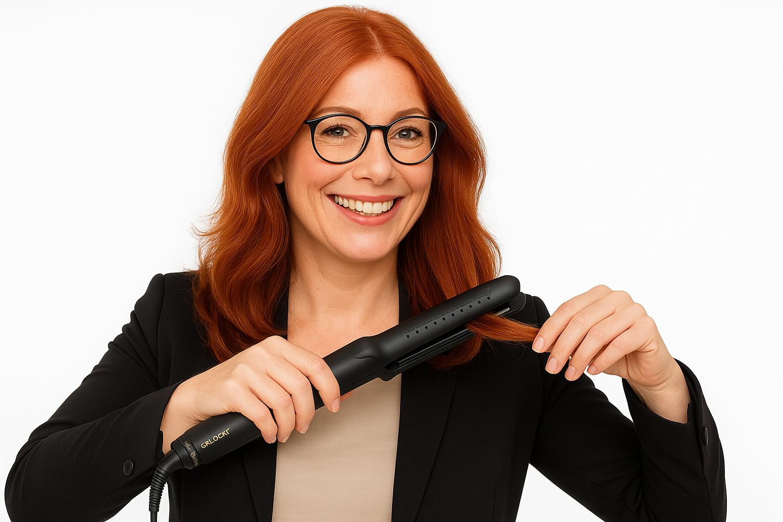 Rotschopf24 Efalock STYLAIR LONG Glätteisen Airflow Keramik + Tasche