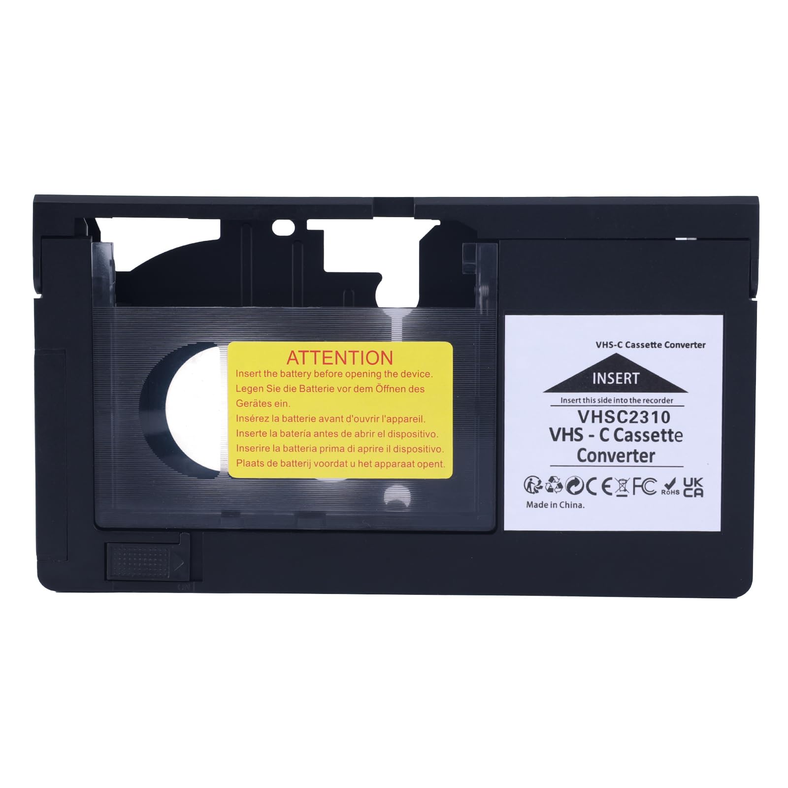 Gosknor Motorized VHS-C to VHS Cassette Adapter Compatible with JVC RCA VCR Players, Convert VHS-C Tapes to Standard VHS, Not for 8mm/MiniDV/Hi8