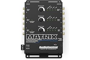 AudioControl Matrix Plus Black Six Channel Line Driver with Remote Level Control Input