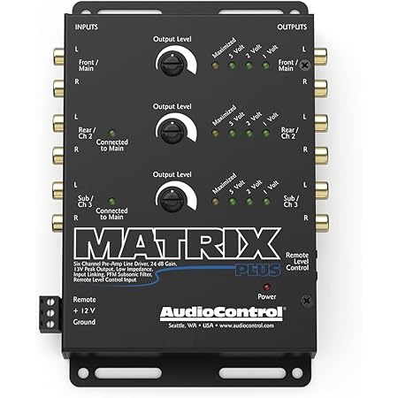 Amazon.com: AudioControl Matrix Plus Black Six Channel Line Driver with ...