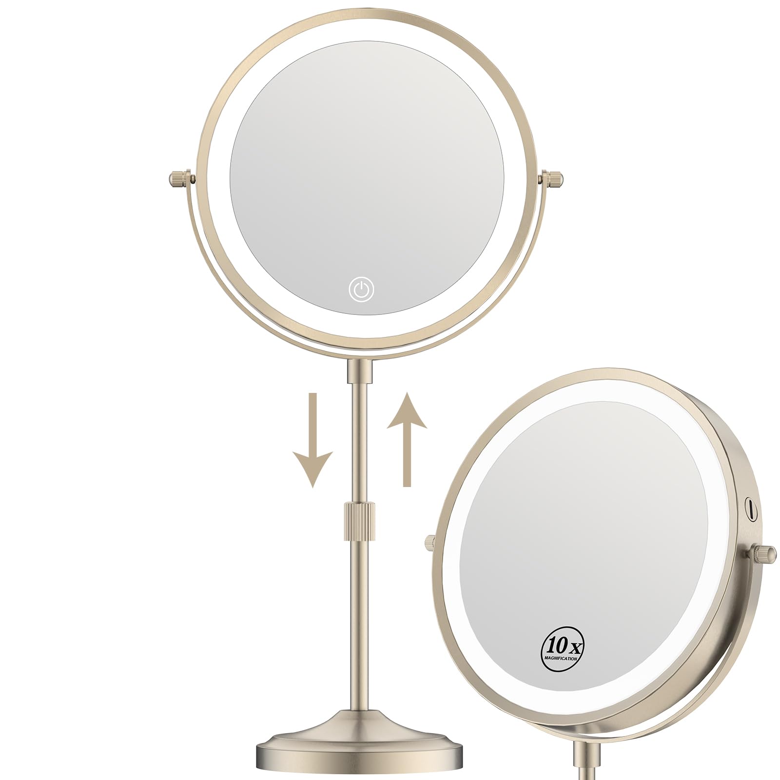 Erlingeryi 9 Inch Lighted Makeup Mirror