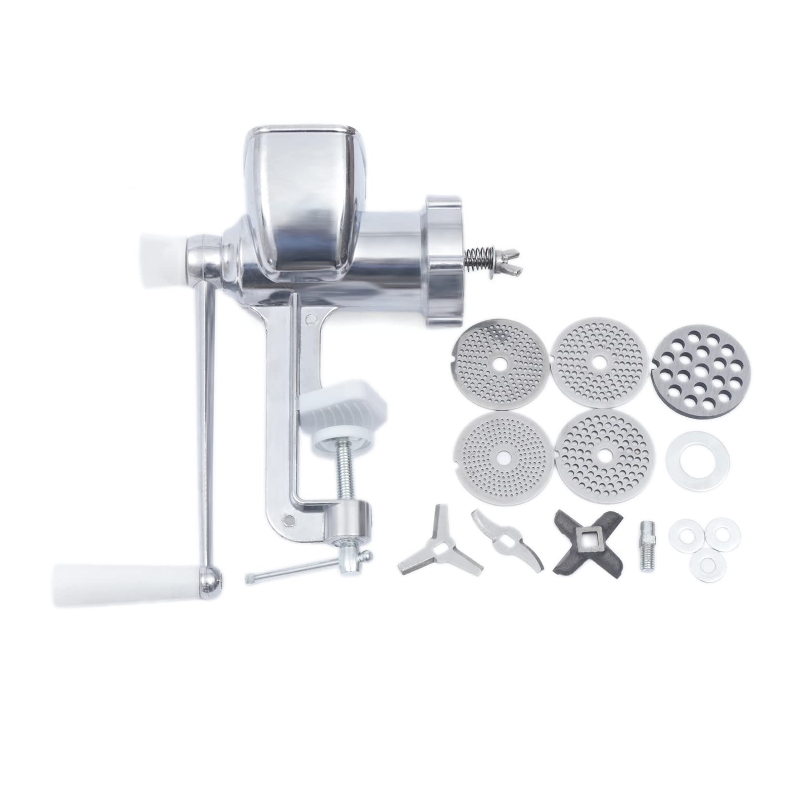 FXEIPOL Manual Animal Feed Food Pellet Machine With 5 Pellet Plates 1.5+2+2.5+3+8mm - Household Granulator for Home, Pet Stores