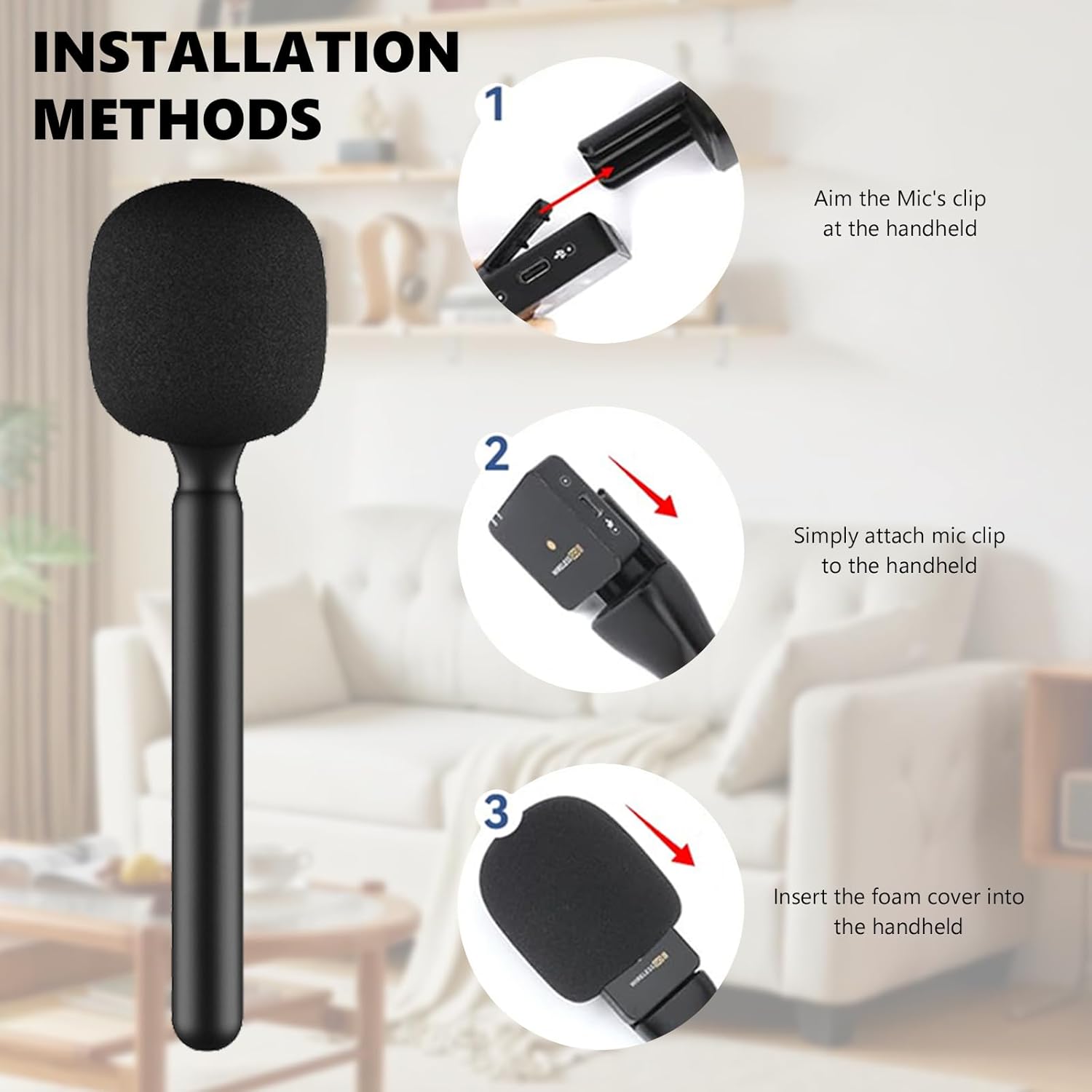 DJI Mic Holder Microphone Stand Handheld Interview Mic Holder for RODE & DJI Wireless GO,Compatible with Lavalier Rigs, Flag Stations, Vlogging, Podcasts, Reporting (Model TP20) (1) - Image 5