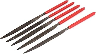 New Lon0167 4mm x Featured 160mm Red Plastic reliable efficacy Coated Handle Cutter Files Set Hand Tool 5 Pcs(id:bdd 86 75 457)