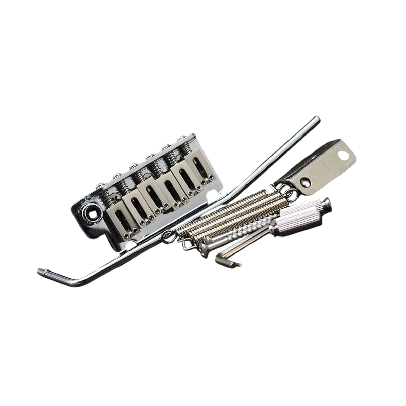 Guitarra Eléctrica Doble Puente Trémolo Resorte Bajo Base Cuerda Tornillo Accesorios Puente De Guitarra Profesional(10.8mm Chrome)
