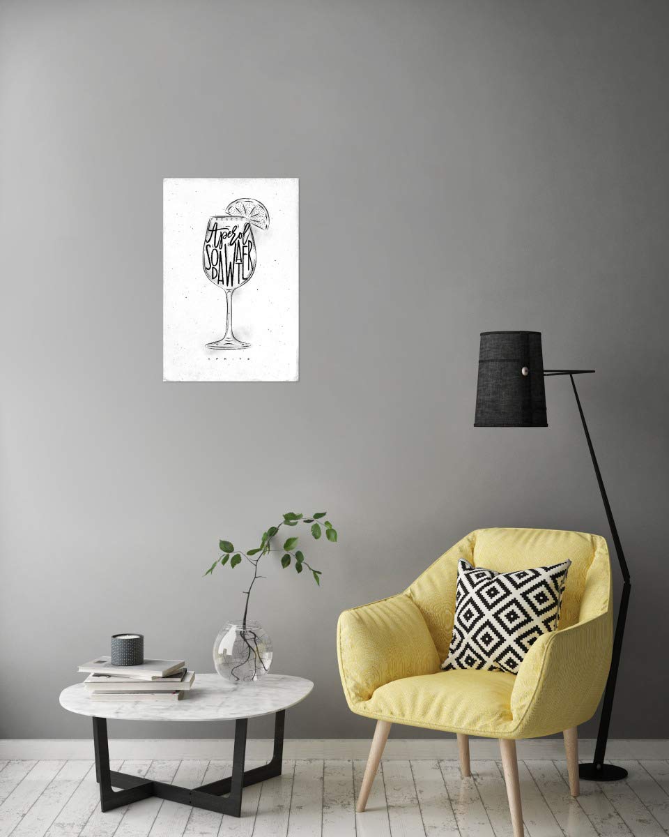 artboxONE Poster 150x100 cm Schwarzweiß Spritz Cocktail White - Bild Cocktail aperol Background