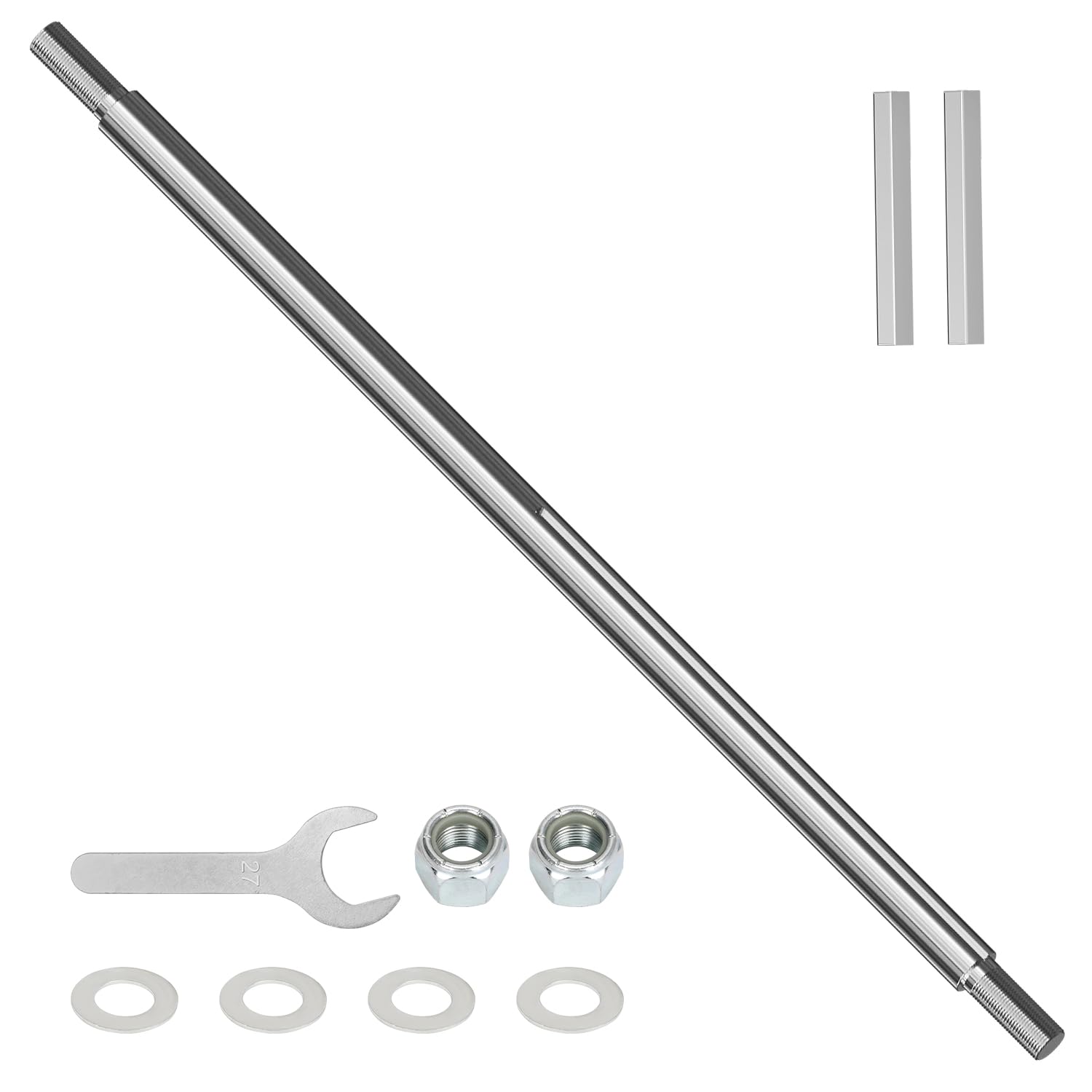 36" Go Kart Live Rear Axle Shaft Kit Compatible with Go Cart ATV Quad 4 Wheeler Dune Buggy, 1" Diameter 3/4" Step Down & 3/4-16 Fine Thread for Manco Murray Go-kart Parts with 1/4" Keyway