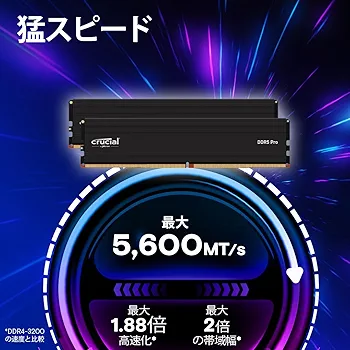 Crucial DDR4 Pro 16GBx2枚 メモリー Crucial 16GB kit (8GBx2), 288-pin DIMM, DDR4 PC4-19200, at