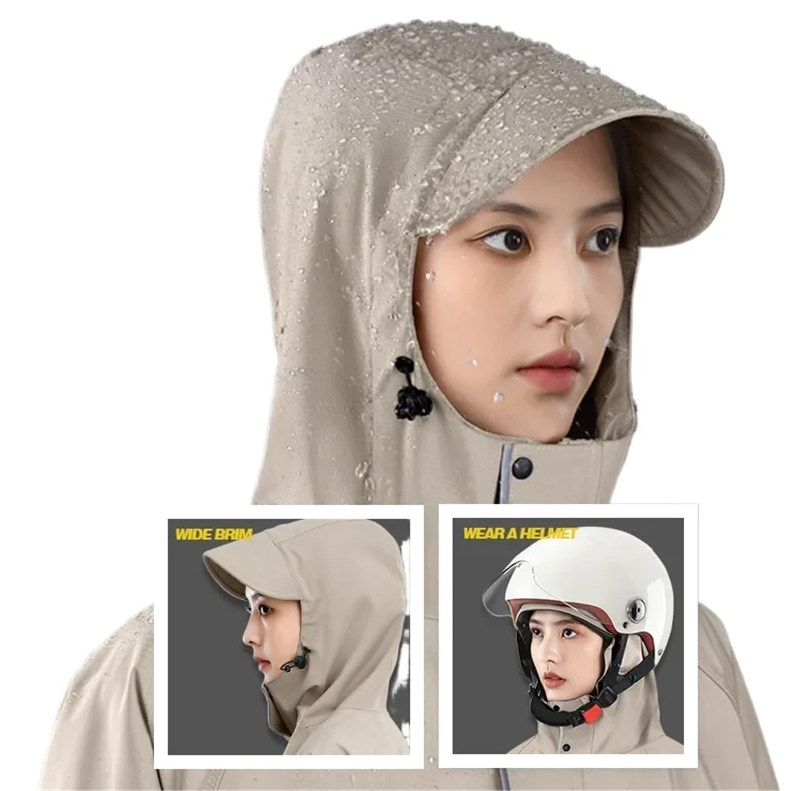 Poncho impermeable Poncho impermeable for motocicleta, talla grande, grueso y alargado, for adultos