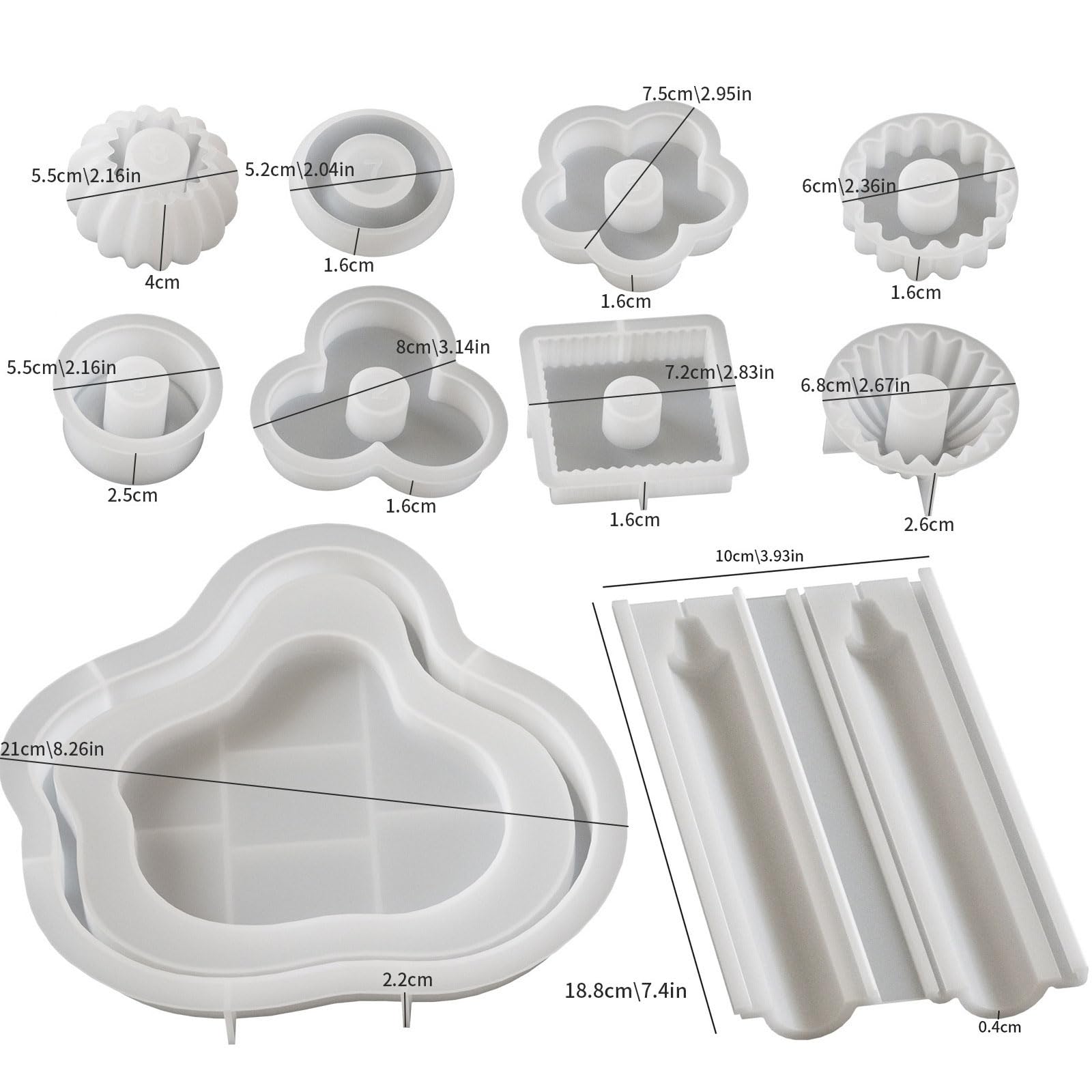 10 stampi impilabili in silicone per colonne sapone stampi in silicone fondente cioccolato strumenti di cottura