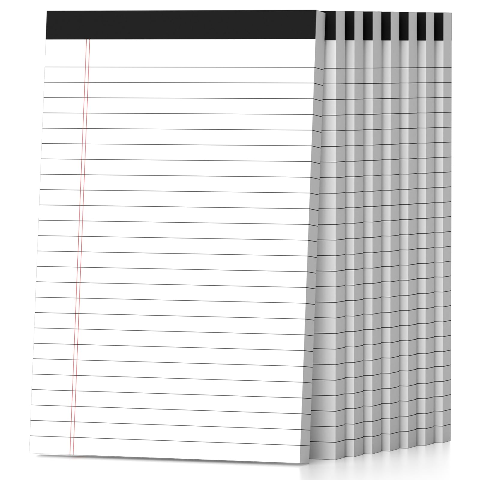 8 Pack Note Pads 5 x 8 Inch White Narrow Ruled Small Legal Pads Perforated Notepad 5 x