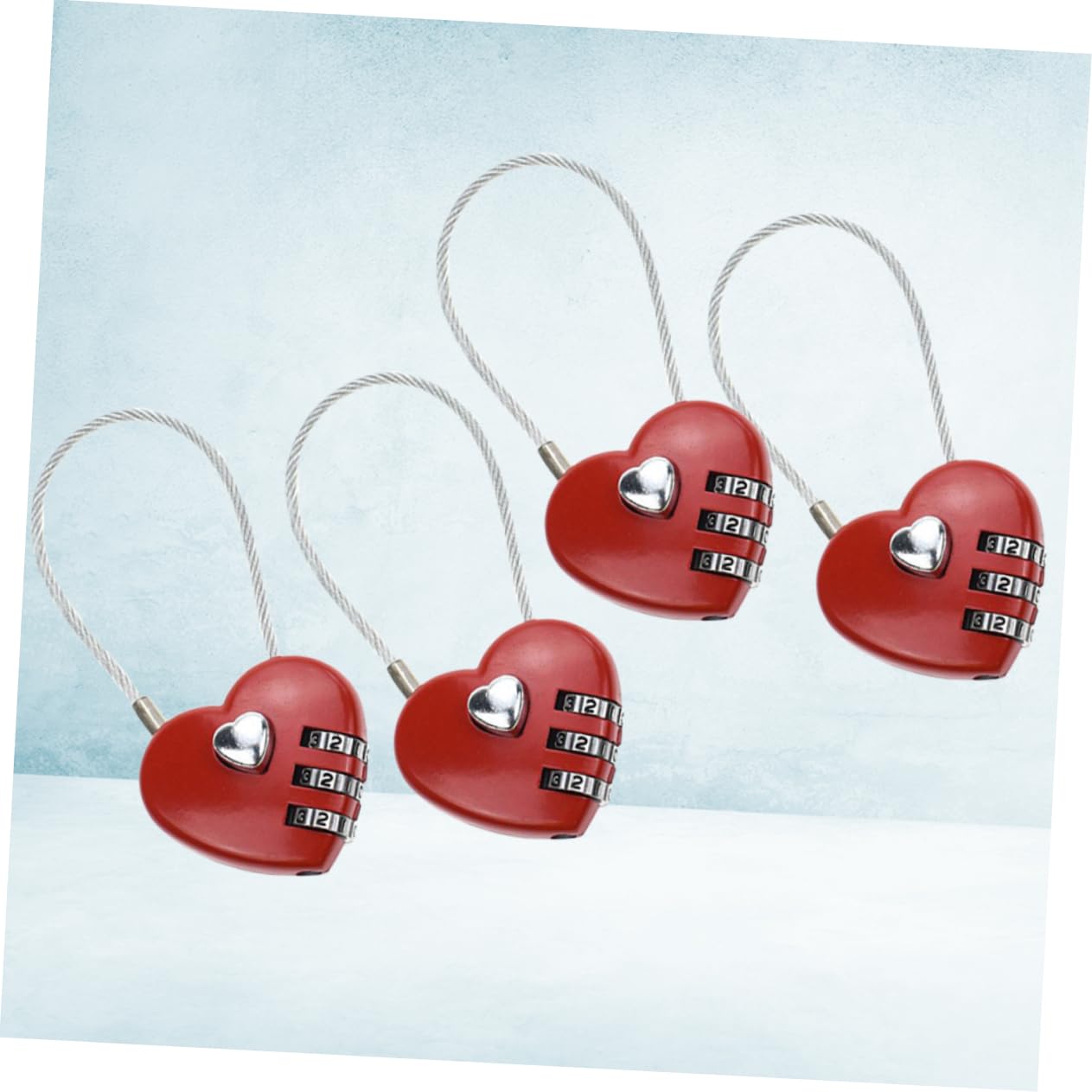Didiseaon 12 Piezas Cerraduras Para Taquillas Candado De Amor Cerraduras De Equipaje De Viaje Cerraduras Para Maletas Del Día De San Valentín Bloqueo Diario Viajar Lindo Cerrar