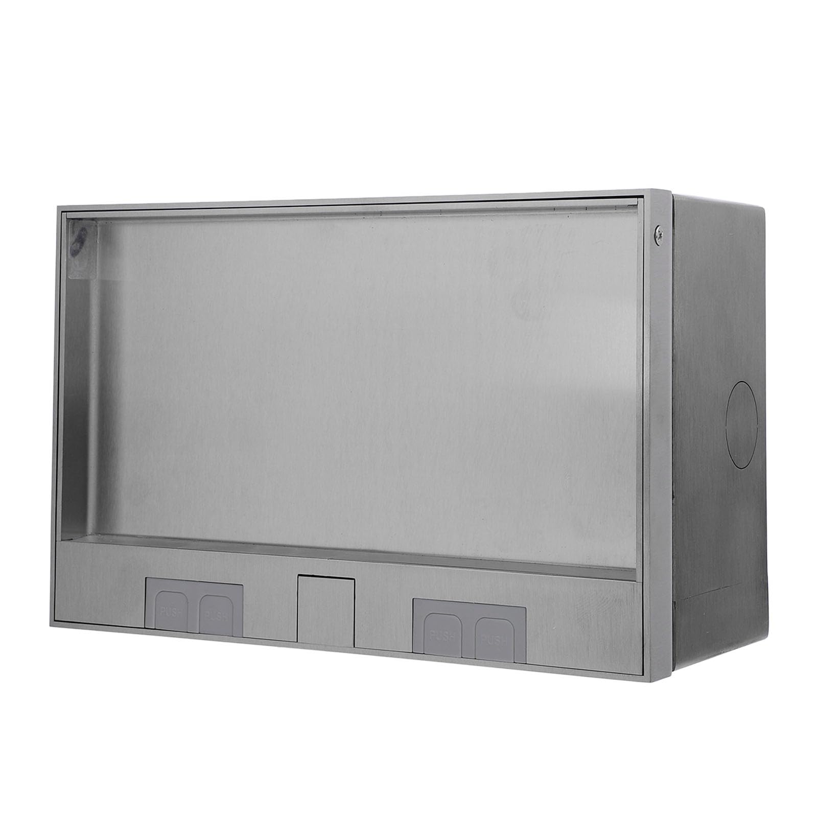 Scatola di Derivazione da Incasso a Pavimento in Stile Marmo con 2 Prese e 2 Porte USB per Ufficio Scolastico, Materiale Acciaio Inossidabile/PC