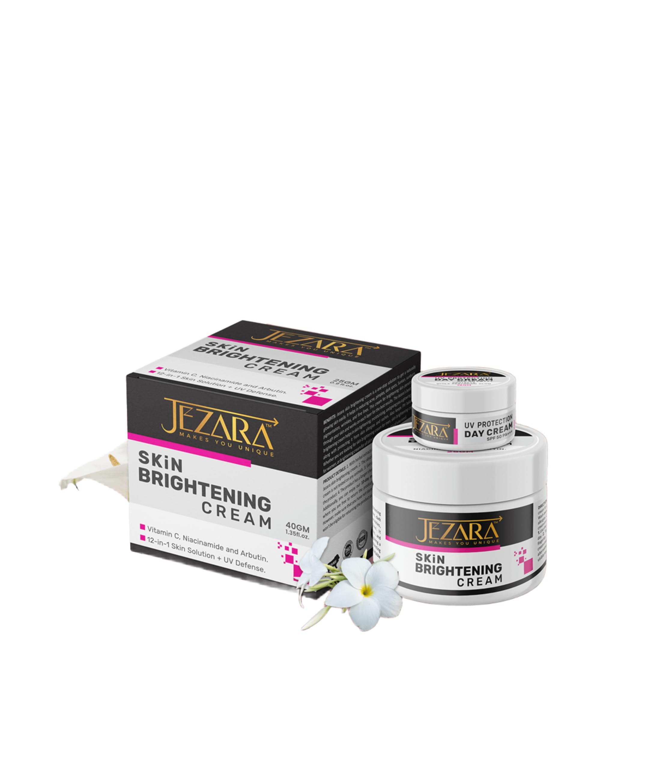 JEZARA Natural Skin Glowing Face Cream for Women & Men | SPF 50++ Sun Protection | Day & Night Cream for Pimples, Blackheads & Dead Skin | 45g-image-27