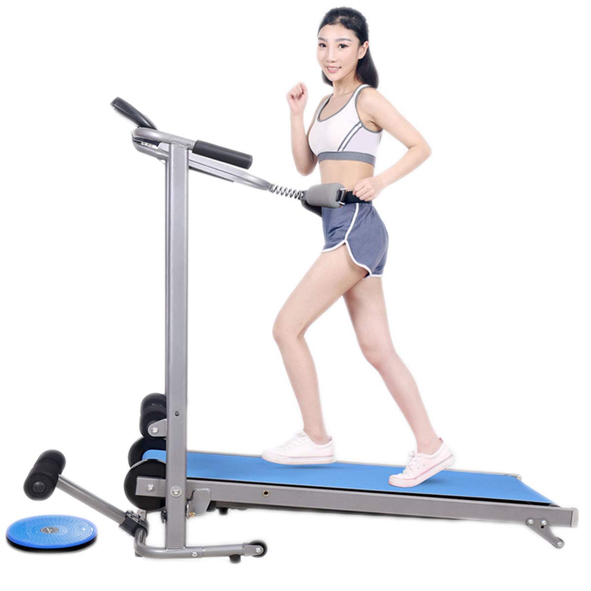 Multifunctional Mechanical Treadmill Home Fitness Equipment Portable Gym Equipment Folding Running Jogging Walking