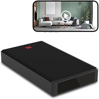 Camera Portable Charger, Full HD 1080P WiFi Camera, Discreet Wireless Nanny Cam, Mini Secret Security Surveillance for Indoor Outdoor Use - Night Vision