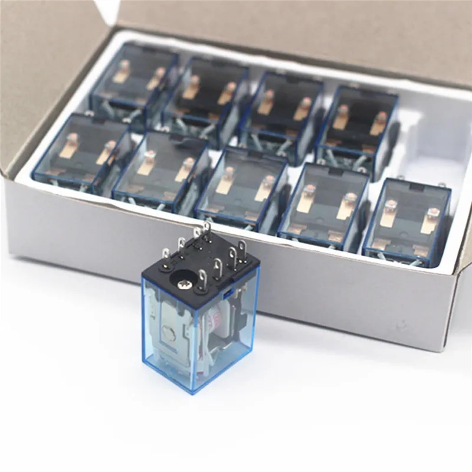 10 Uds MY2P HH52P MY2NJ bobina de relé General DPDT Micro Mini interruptor de relé electromagnético con LED AC 110V 220V DC 12V 24V 380V(AC110V)
