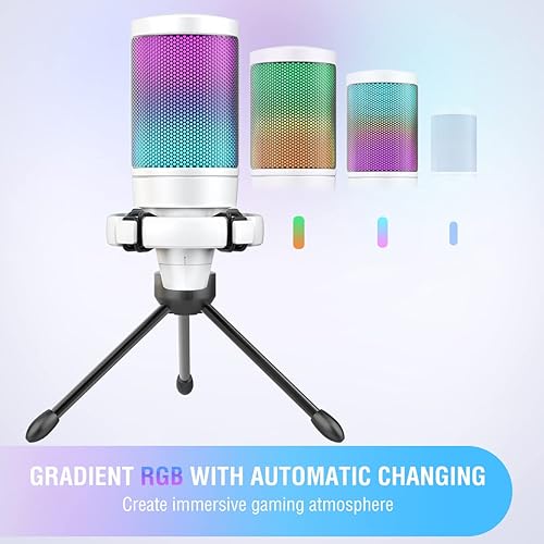 Miniatura 4 de FIFINE Juego de micrófonos para juegos de PC, auriculares para monitor de estudio, micrófono de escritorio para grabación de computadora, paquete de