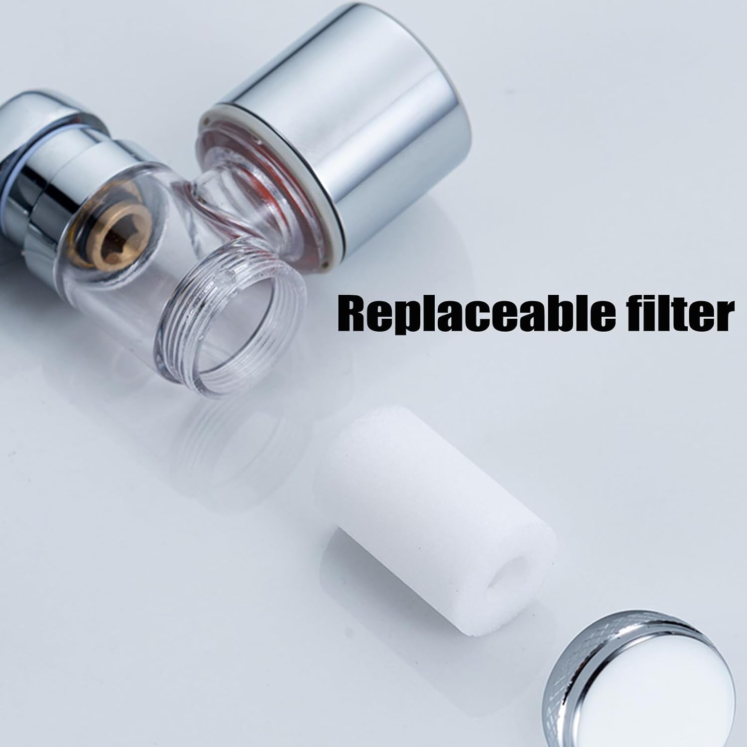 5pcs Faucet Extender Aerator Water Filter, Ceramic Filter Rings, Universal Splash Filter Faucet, Improve Water Conditions, Usable for Half A Year