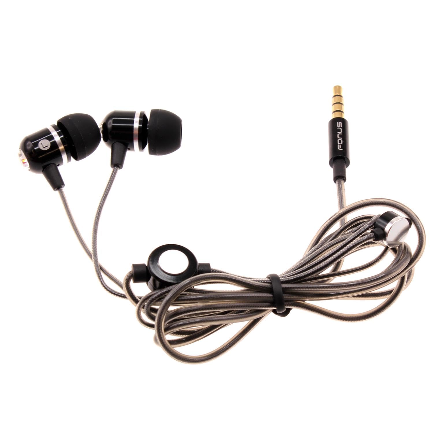 Wired Earphones Hi-Fi Sound Headphones Compatible with Orbic Joy 2/Joy 1, Handsfree Mic Headset Metal Earbuds in-Ear Earpieces Microphone