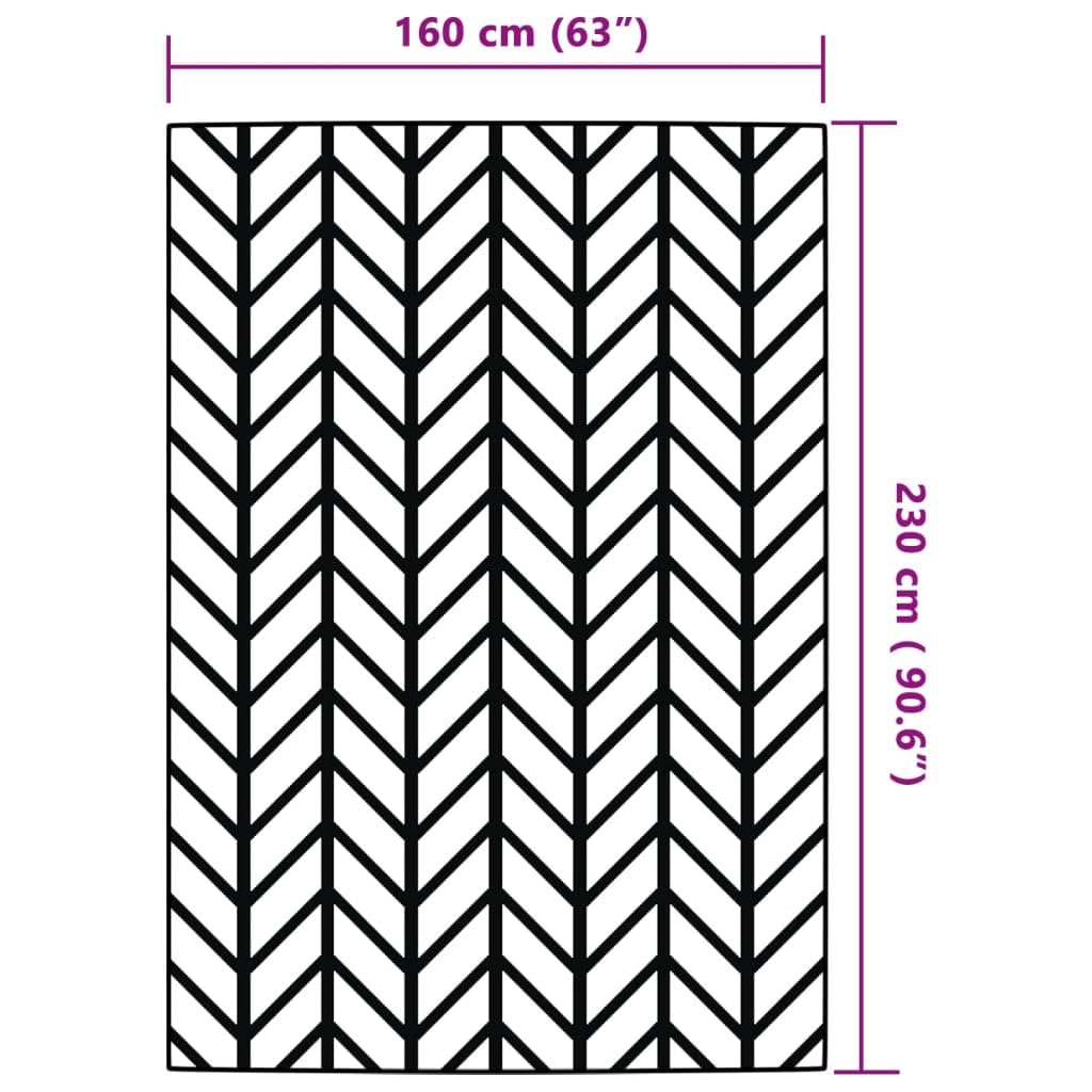 ARAKIL Tapis d'extérieur 160 x 230 cm - Tapis de jardin réversible pour balcon, terrasse et salon - Tapis en plastique facile d'entretien - Gris
