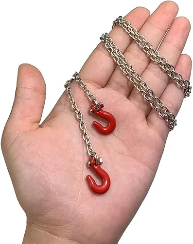 Miniatura 2 de Cadena de remolque con gancho de remolque para 1:10 RC Car Crawler, gancho de remolque de acero, gancho de remolque en forma de U para Traxxas Trx4
