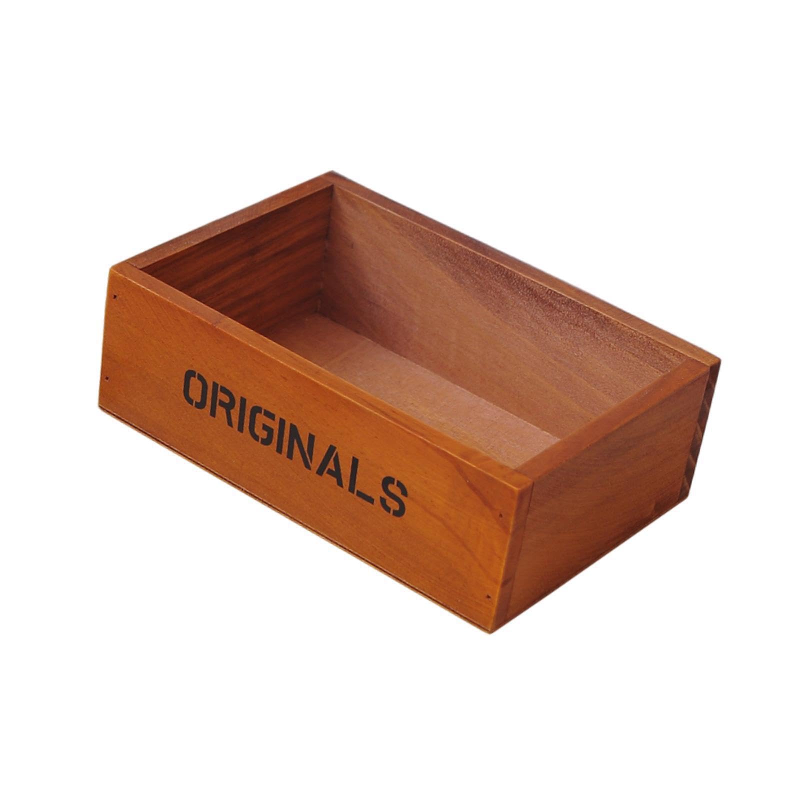TWISAXC Handwoven Wooden Storage Container Organizer Box For Bathroom Kitchen Office Items Wooden Storage Case Mail Toiletries