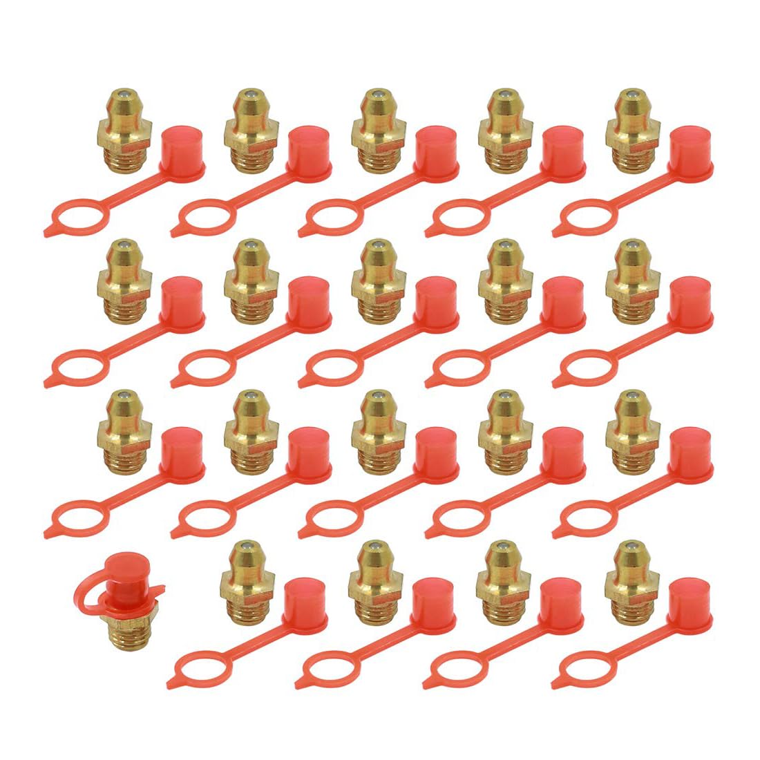Boquilla de grasa M8 para sistemas hidráulicos, juego de engrasadores rectos de latón Unifizz