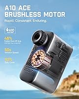 Vista 6 de Fanttik X10 Ace Tiny Mini bomba eléctrica para bicicleta, bomba de aire compacta de 120 PSI con válvula Presta y Schrader, bomba eléctrica