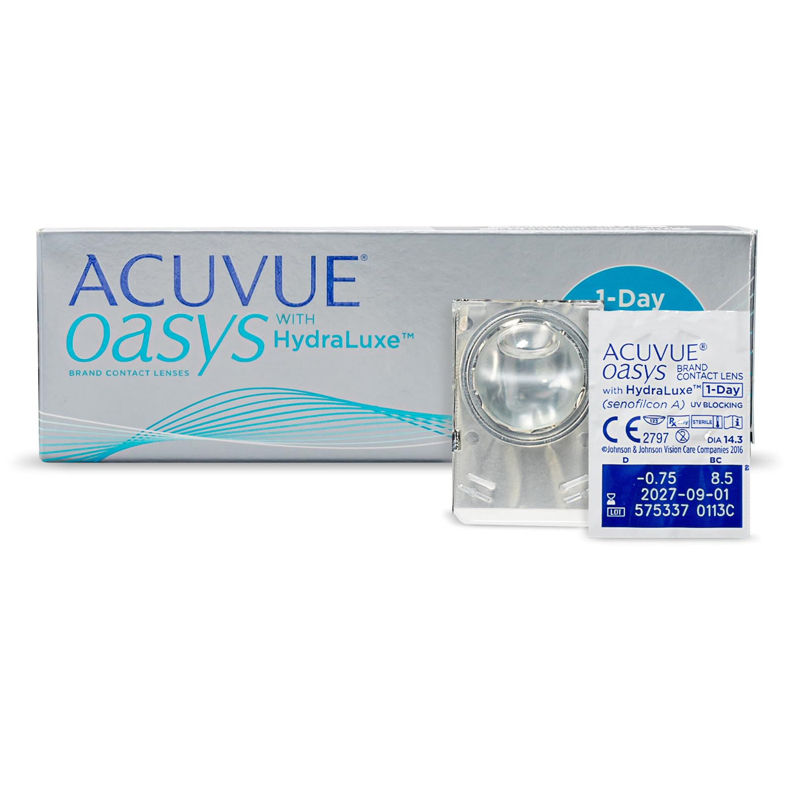 ACUVUE® OASYS 1-DAY con tecnología HydraLuxe™ - Reemplazo Diario - protección UV - 30 lentes