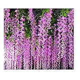 blauregen pflanzen rosa Marke neue und Hohe Qualität künstlicher, 12 Pcs/lot, Glyzinie Wisteria jeder 110 cm Strang/3.6feet, ideal für Heim und Garten, Hochzeiten und Festival Dekoration.