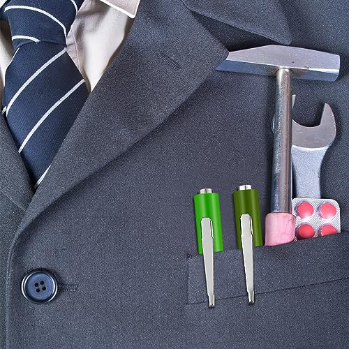 Image of Honoson 10 Pieces Pocket Screwdriver Mini Tops and Pocket Clips Magnetic Slotted Small Screw Driver with a Single Blade Head for Mechanical, Electrician(Colorful)