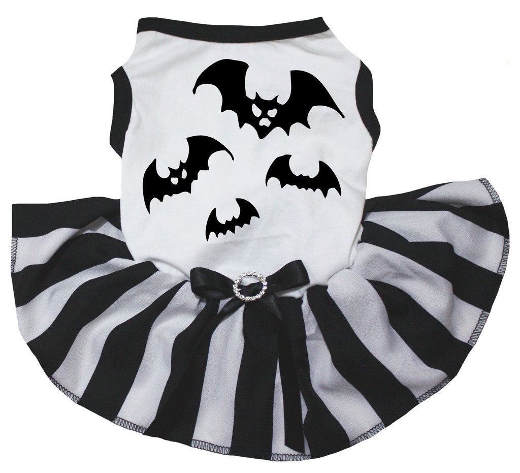 Robe Halloween chiot pour fêter l'automne avec un déguisement chauve-souris