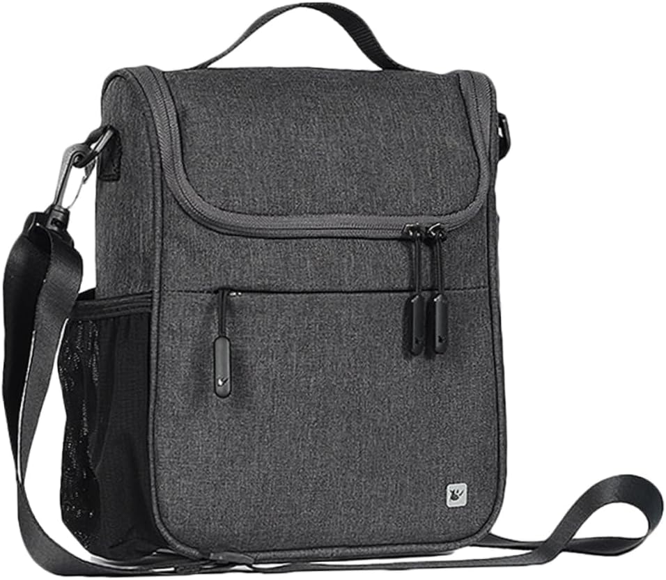 Bike Handlebar Bag Large Capacity Folding Accessory for Cycling Dark Grey Zipper Versatile Front Bag for Electric Bikes and Bicycles for Storing Cycling Essentials