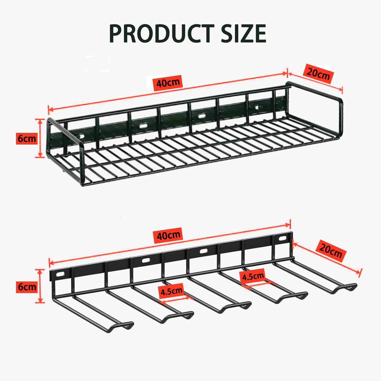 Organizer per utensili elettrici a 2 livelli, supporto per trapano da parete per 4 utensili elettrici, in metallo resistente alla ruggine, scaffale per utensili a batteria senza fili, per