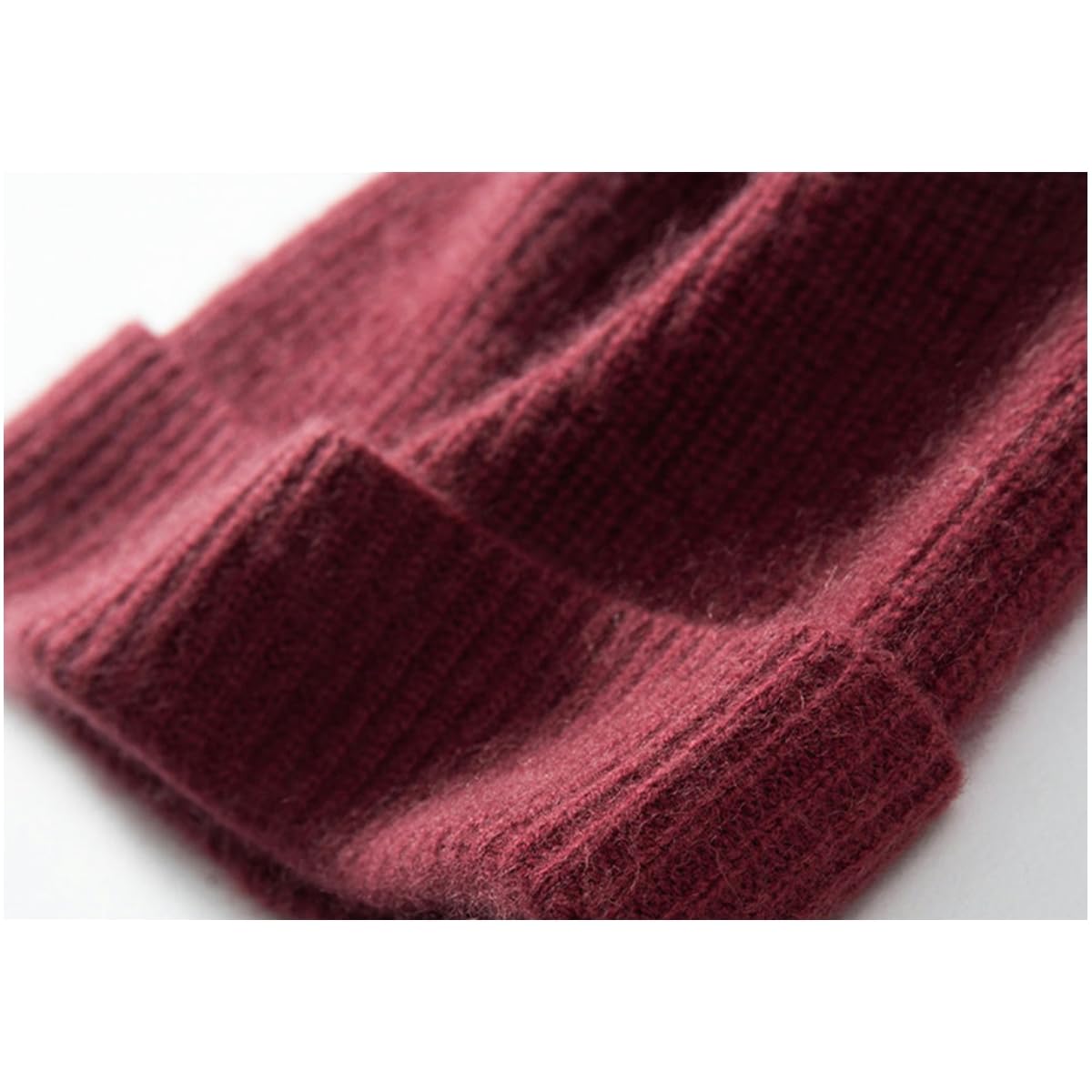 Gorro Invierno Mujer Sombreros De Punto De Lana con Volantes Masculinos Y Femeninos, Sombreros De Invierno Neutros con Volantes Diarios Elásticos, Suaves Y Cálidos-Marrón-Código Medio