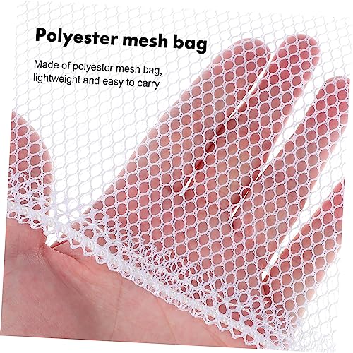 Cabilock 10pcs Polyester Mesh Drawstring Bags with Sliding Cord Lock Capacity Reusable Storage Nets for Travel Fruits Vegetables Clothes Space Saving Organizer3