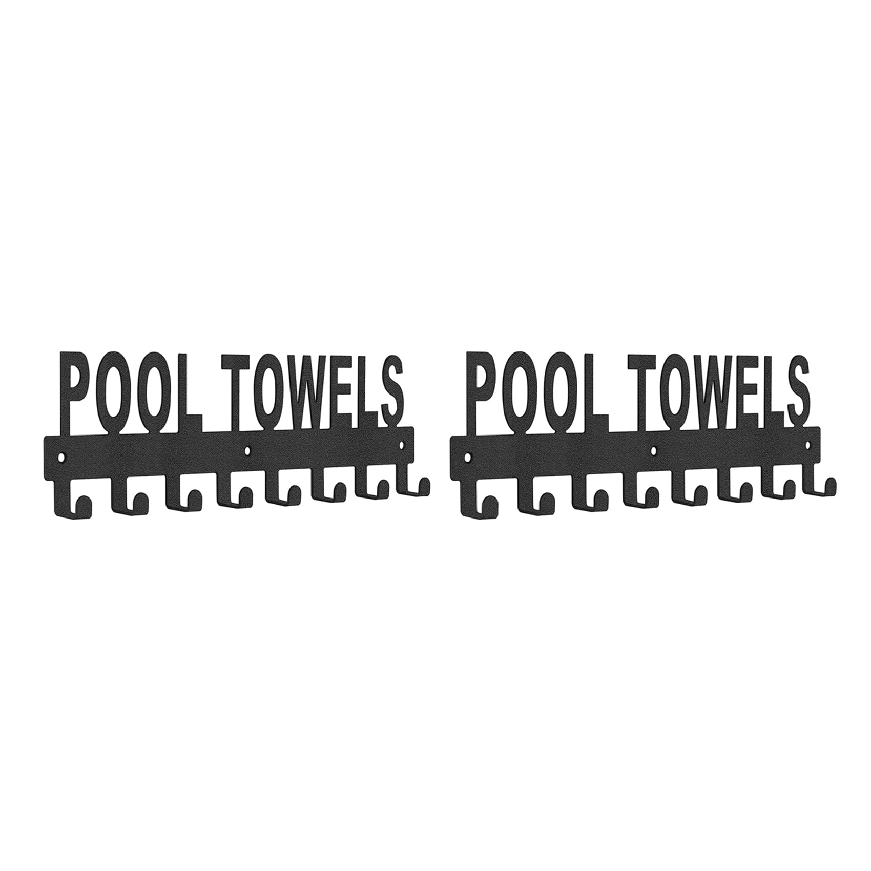 Hndhbfgrt 2X Pool Towel Rack Outdoor Wall Mount Towel Holder Towel Hooks for Bathroom Towel Hanger for Pool Area, Bathrobe Towel