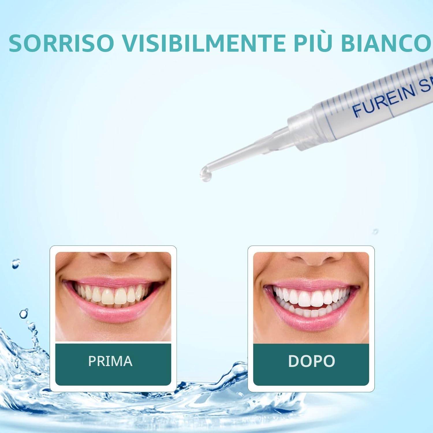 10 ricariche di gel sbiancante per denti da 3 ml, kit di 10 siringhe super convenienti, 4-9 tonalità più bianche