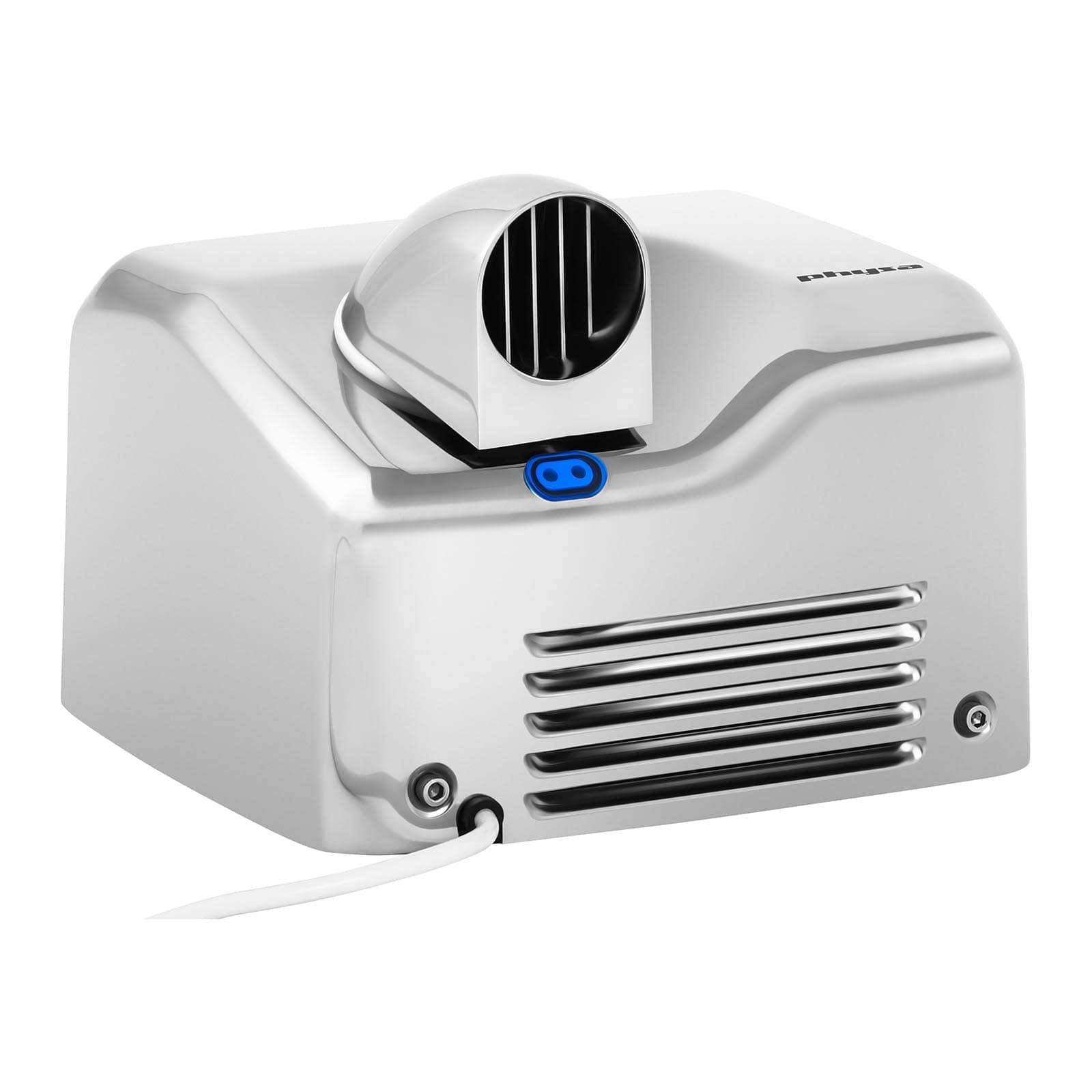 Physa Asciugamani Elettrico Automatico Asciugatore Mani da Bagno VELLA SILVER (Tempo di asciugatura max. 15 s, 6000 rpm, Velocità del getto d'aria 35 m/s, Volume dell'aria 270 m³/h)