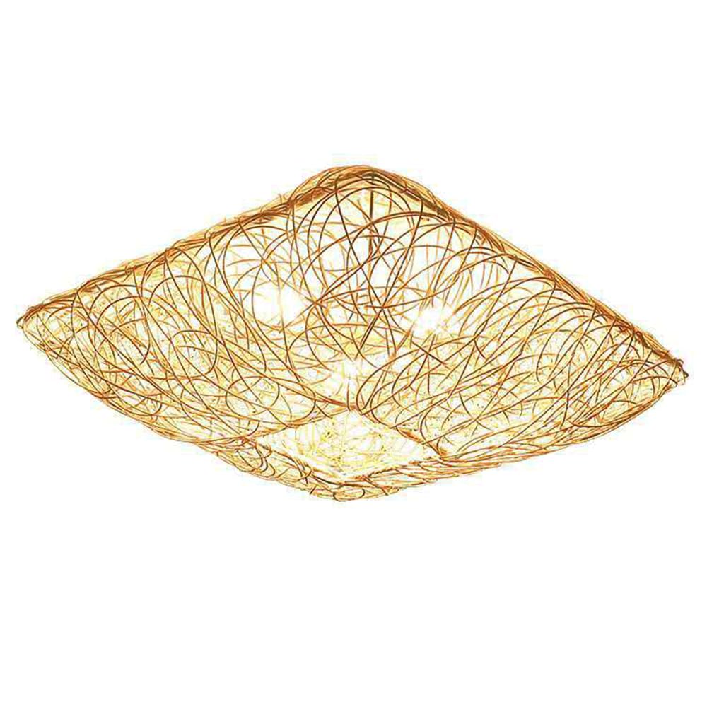 CJSLXGBL Woven Pendant Light Boho Chandelier, Rattan Pendant Lights Kitchen Island, Farmhouse Pendant Lighting With Boho Chandelier Light Fixtures For Living Room Bedroom Restaurant Cafe Teahouse Bar