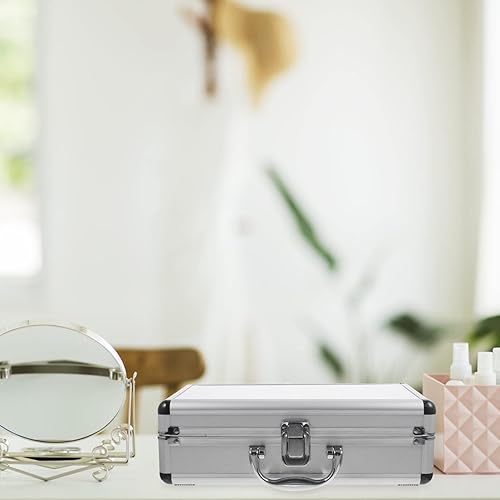 Miniatura 8 de Healifty Caja de transporte de aluminio Estuche de transporte Herramientas Contenedor Caja de aleación Estuche de transporte Herramientas Contenedor