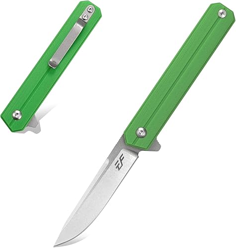 Eafengrow EF64 Cuchillo plegable D2 hoja de acero G10 mango multiherramienta cuchillo de bolsillo para acampar senderismo EDC herramienta