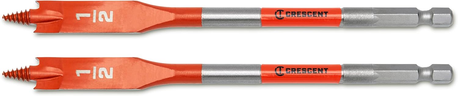 Crescent 2 Piece Screw Point Paddle Drill Bit | 6" x 1/2" | CDSP-629-2